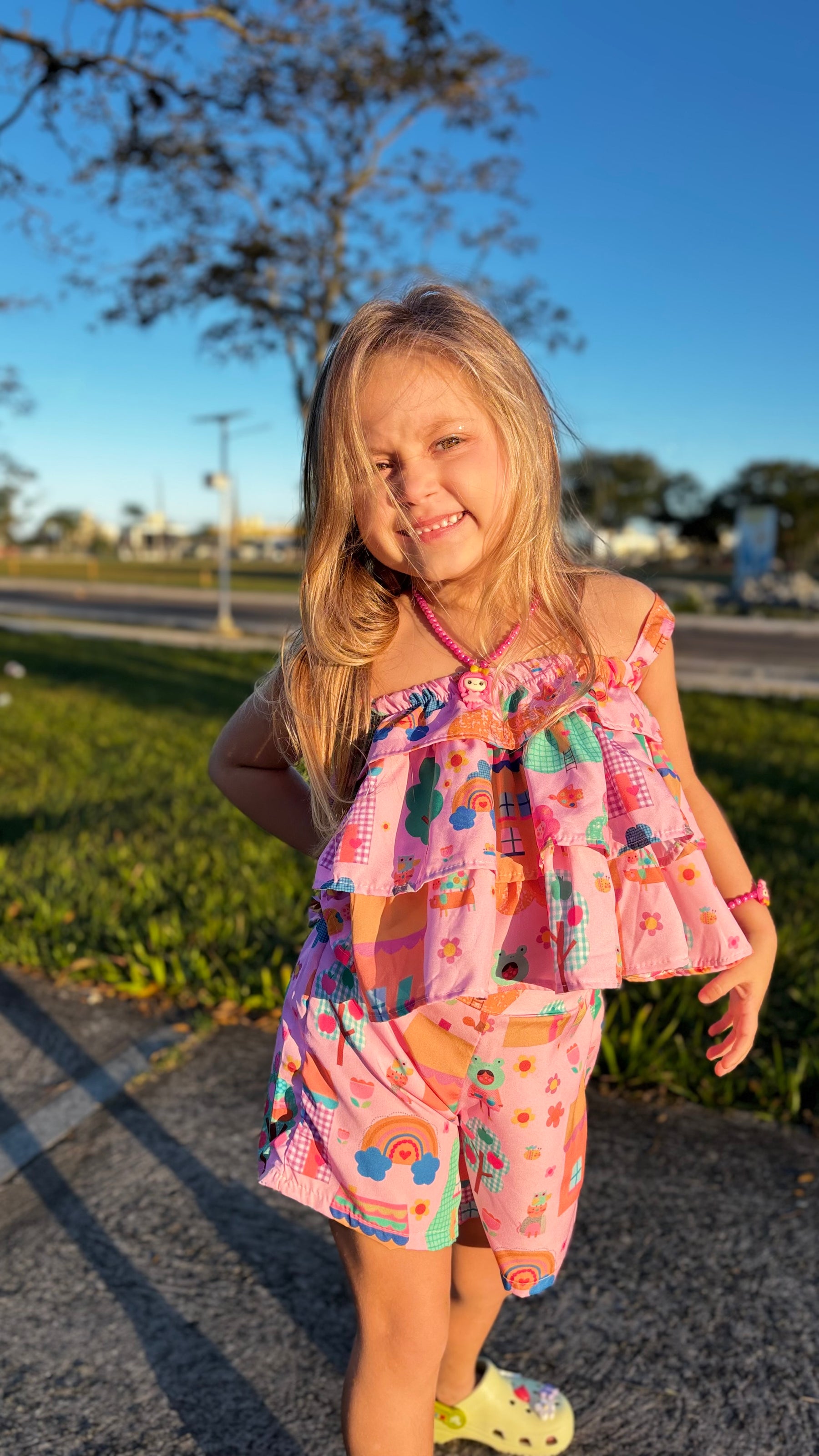 Conjunto Infantil Estampa Casinha Encantada | Lá Colorê