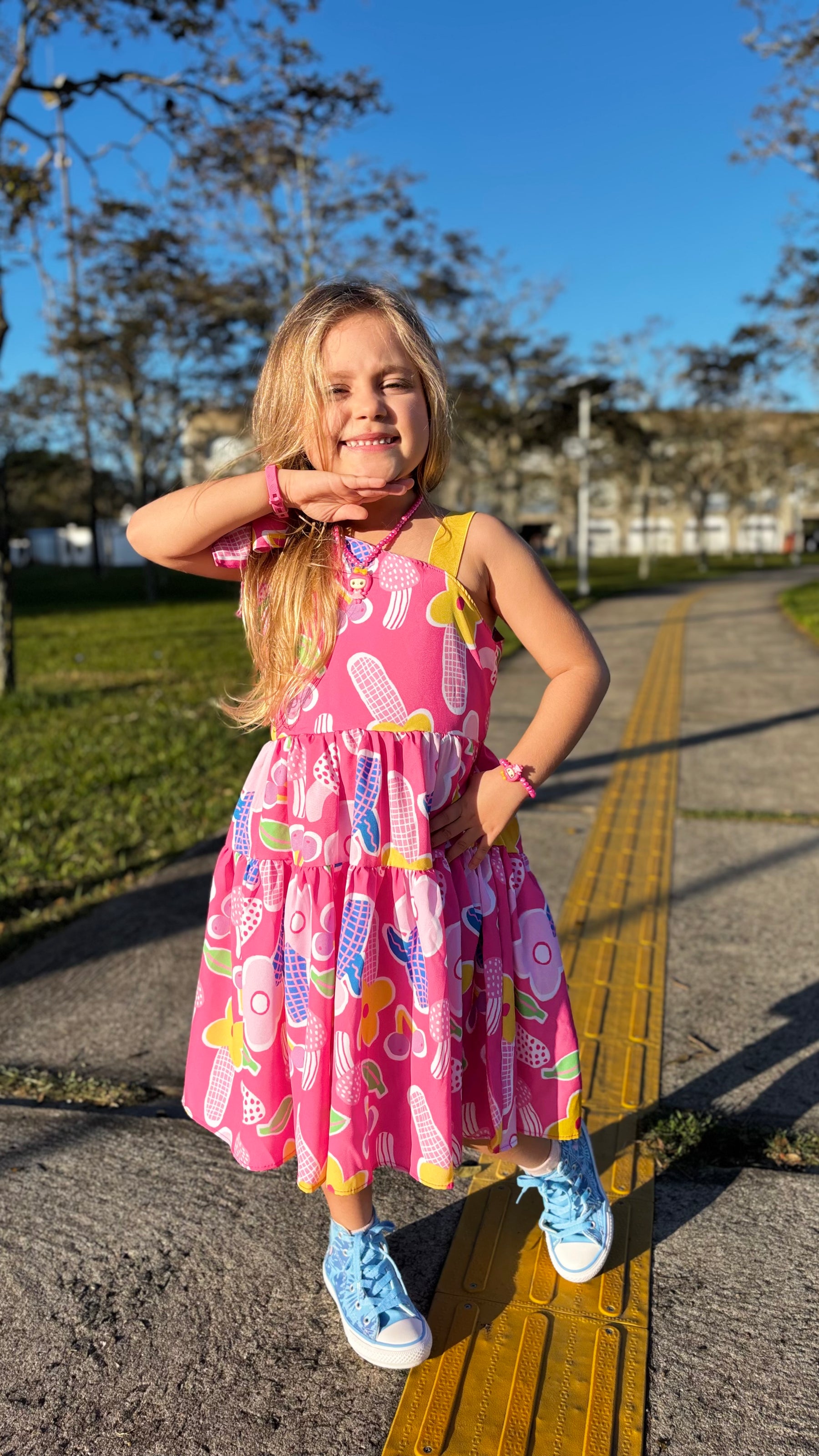 Vestido Infantil Jardim Alegre | Lá Colorê