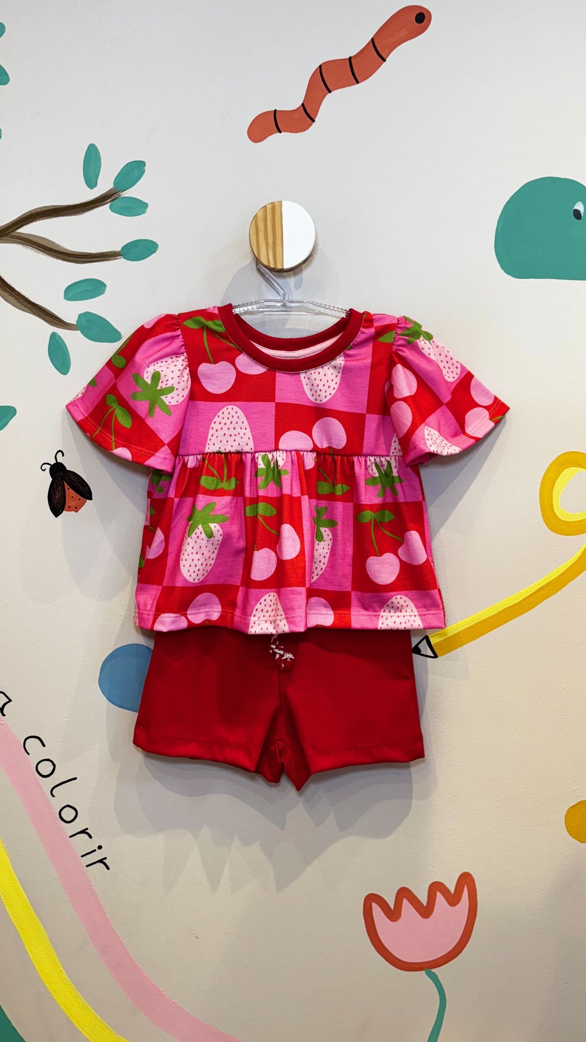 Conjunto Infantil Estampa Moranguito Confort | Lá Colorê