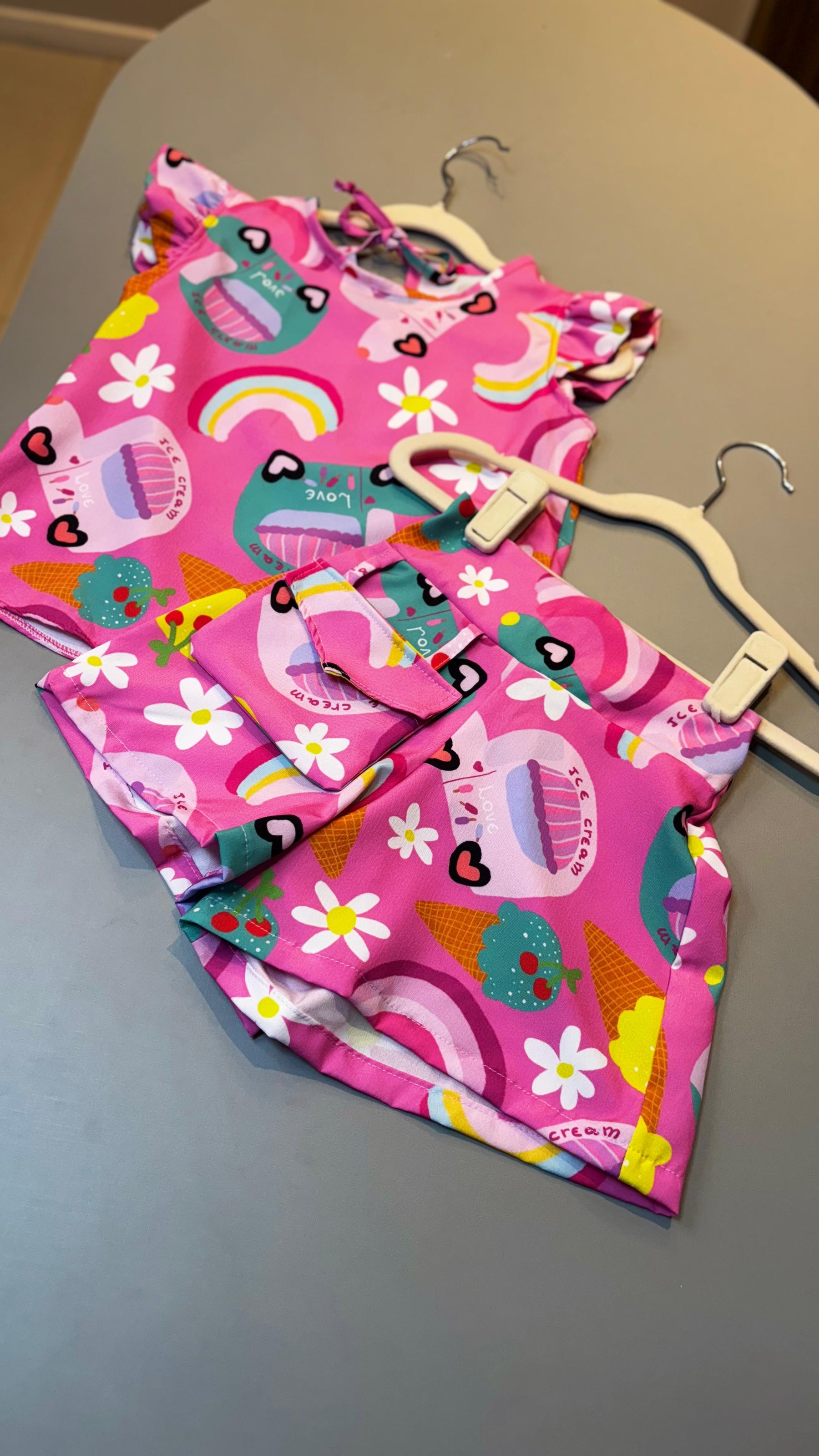 Conjunto Infantil Feminino Doce Encantado Rosa | Lá Colorê