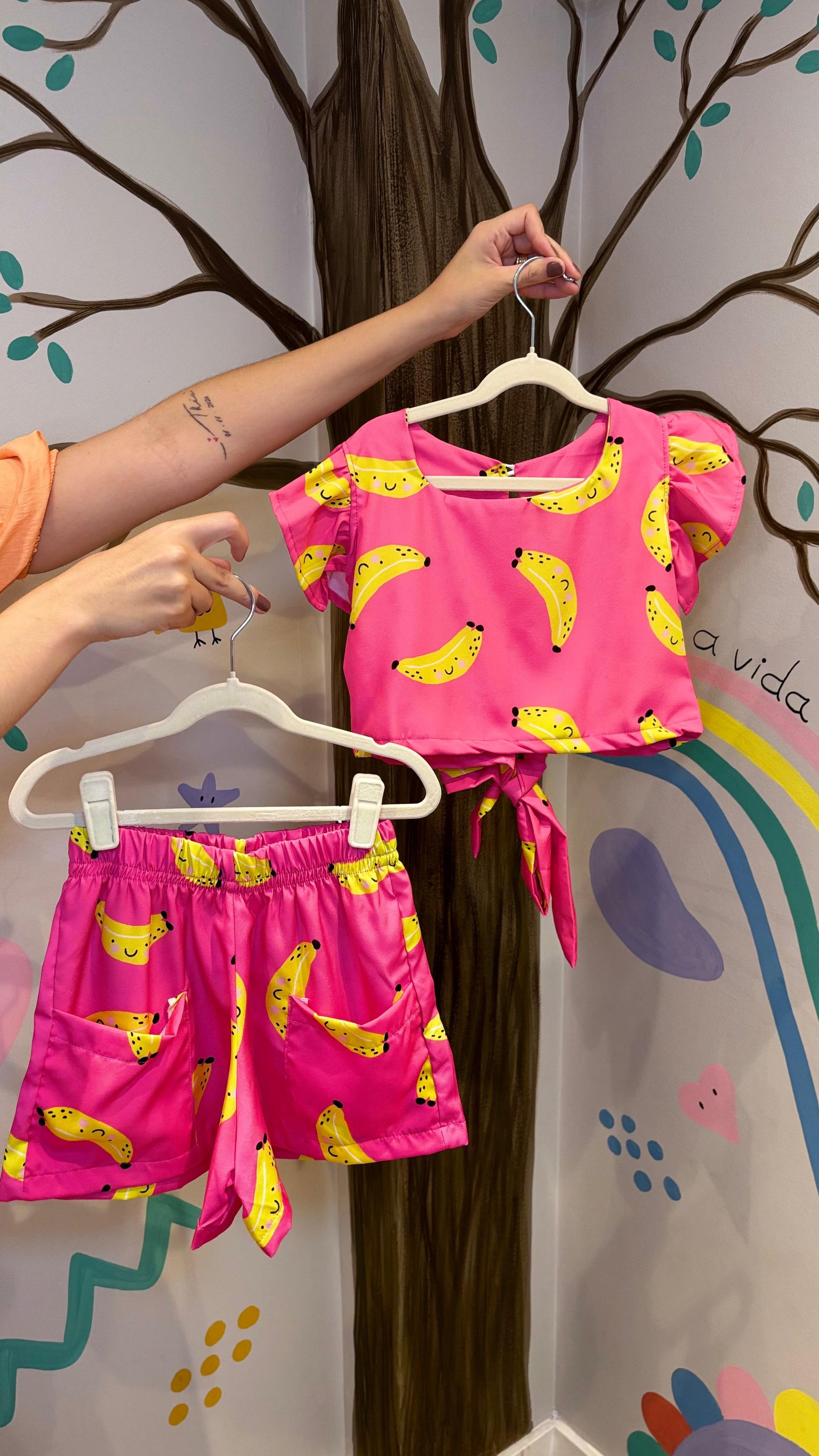 Conjunto Infantil Estampa Bananinha | Lá Colorê