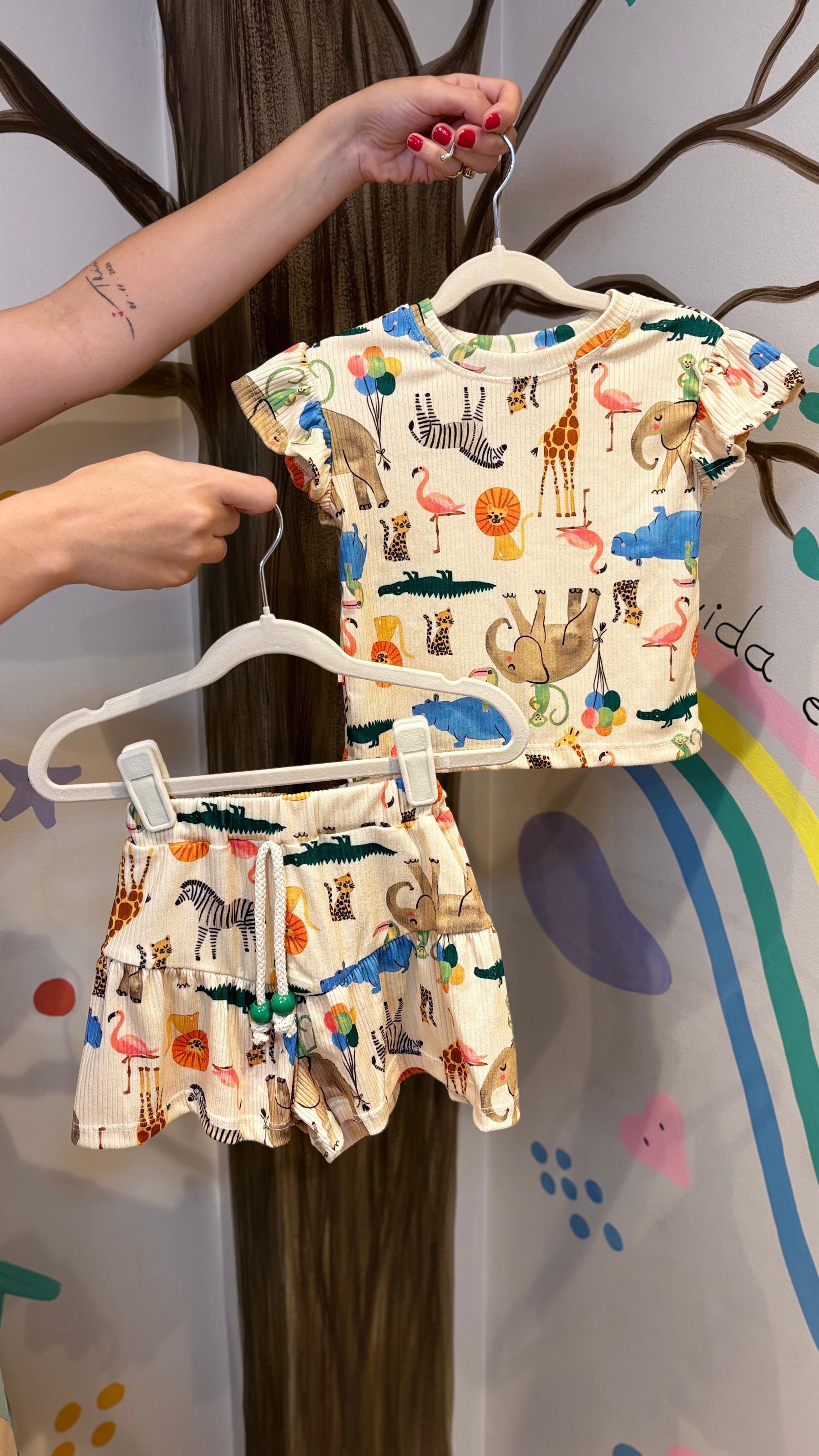 Conjunto Infantil Caneladinho de 1 à 2 anos | Lá Colorê