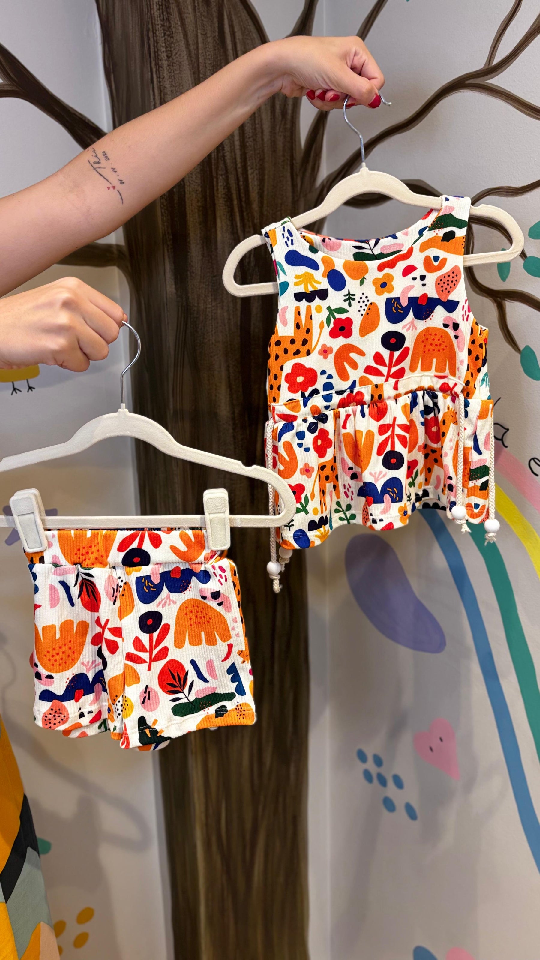 Conjunto Infantil Caneladinho de 1 à 2 anos | Lá Colorê