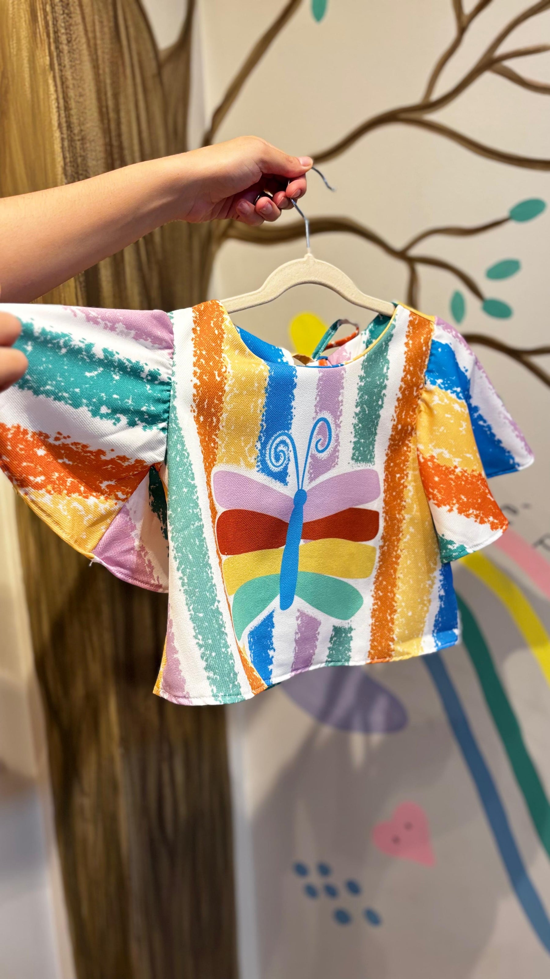 Conjunto Infantil Estampa Borboleta Colorê | Lá Colorê