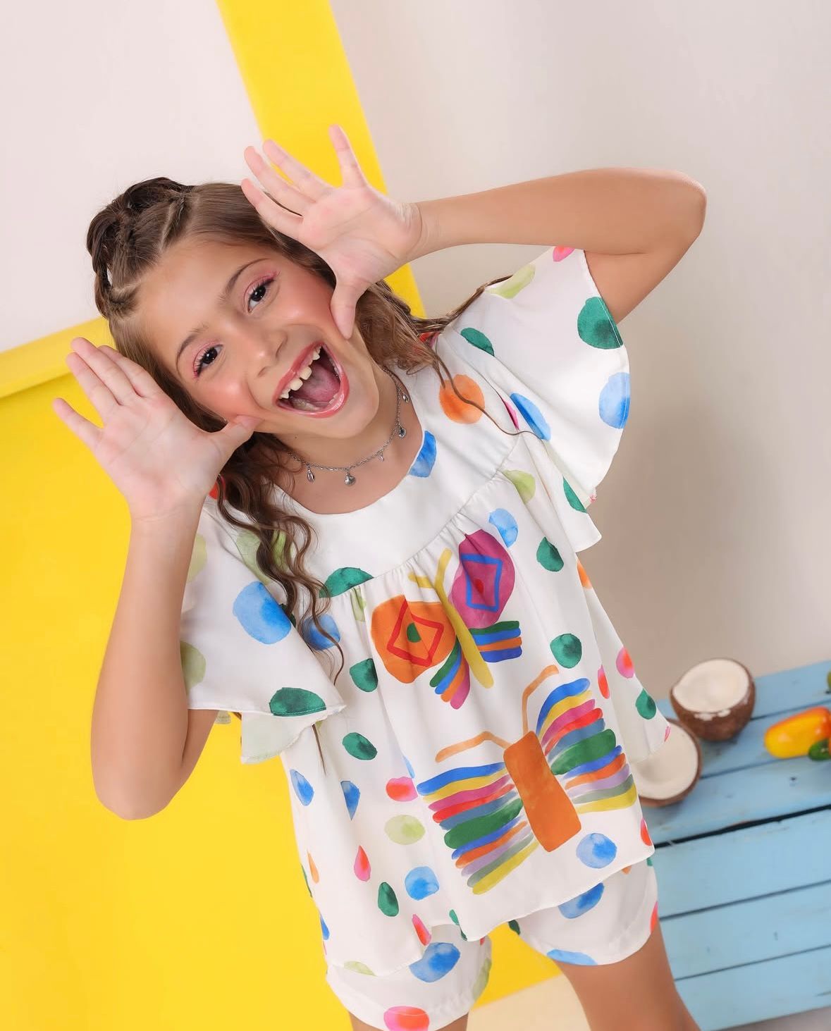 Conjunto Infantil Estampa Libélula | Lá Colorê