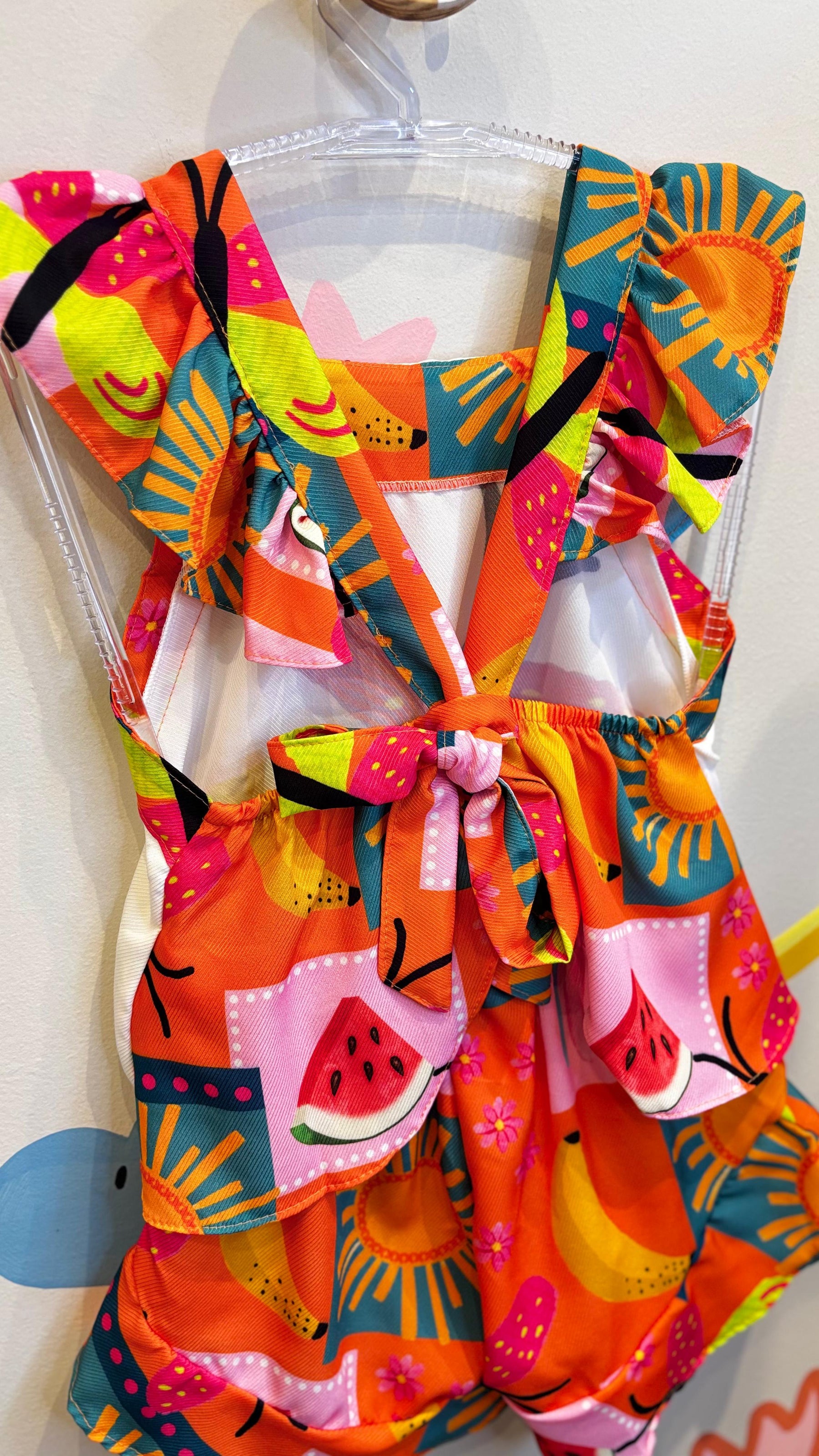 Conjunto Infantil Estampa Summer Alça Babado | Lá Colorê