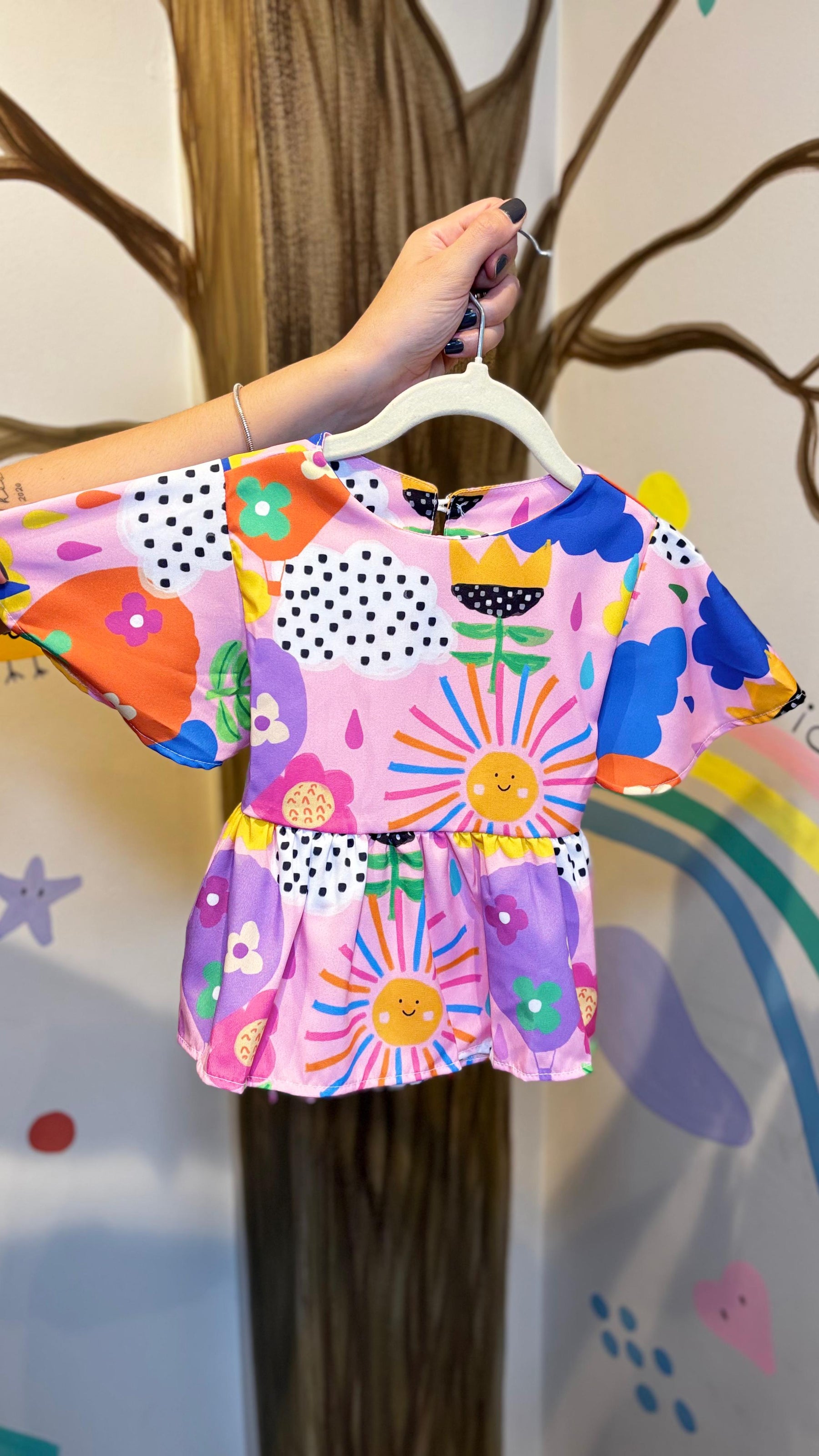 Conjunto Infantil Estampa Primavera Feliz | Lá Colorê