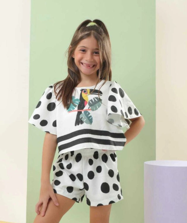 Conjunto Infantil Estampa Tucano | Lá Colorê