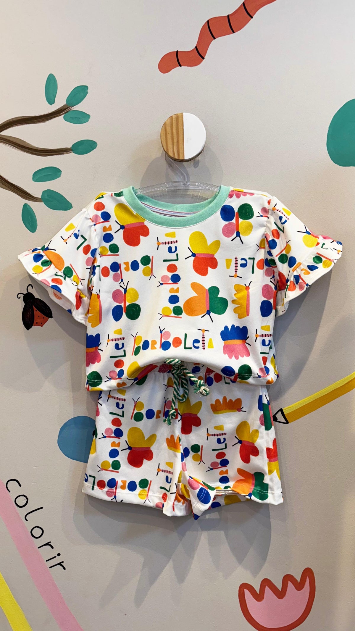 Conjunto Infantil Estampa Borboletas Confort | Lá Colorê