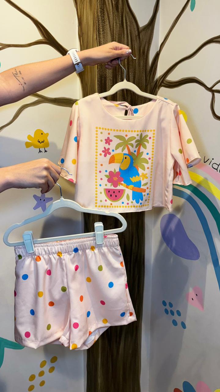 Conjunto Infantil Estampa Farm | Lá Colorê