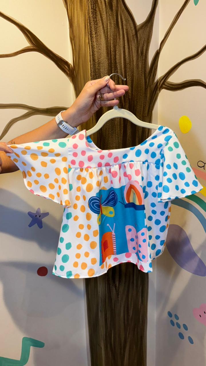 Conjunto Infantil Estampa 4 Borboletinhas | Lá Colorê