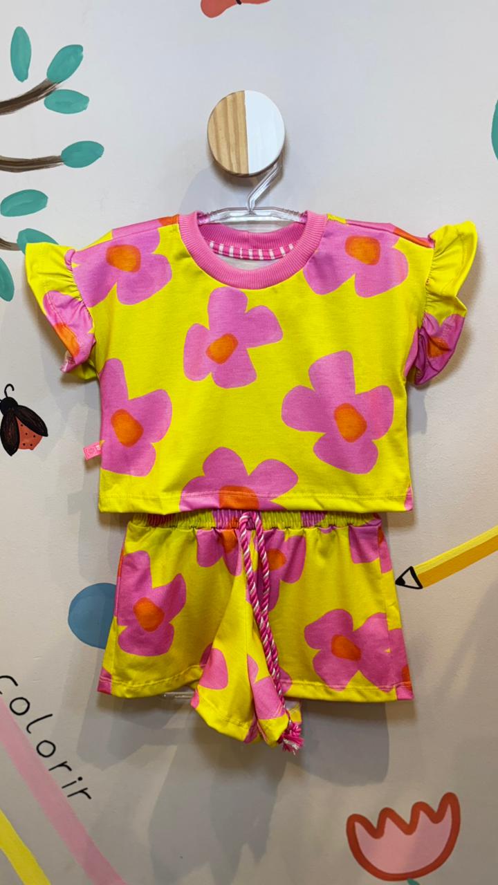 Conjunto Infantil Estampa Florzinha Baby | Lá Colorê