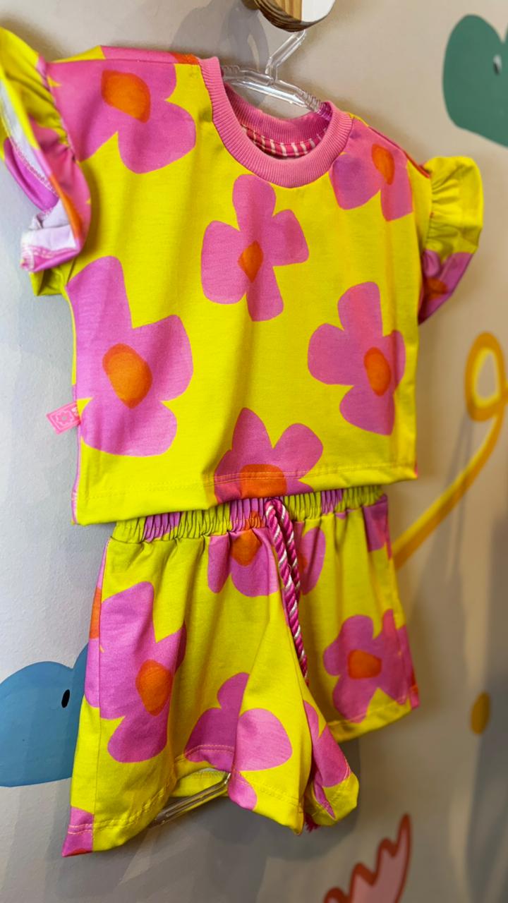 Conjunto Infantil Estampa Florzinha Baby | Lá Colorê