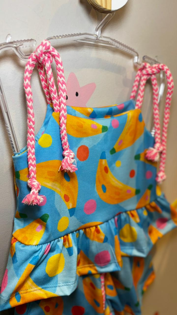 Conjunto Infantil Estampa Banana Colorê | Lá Colorê