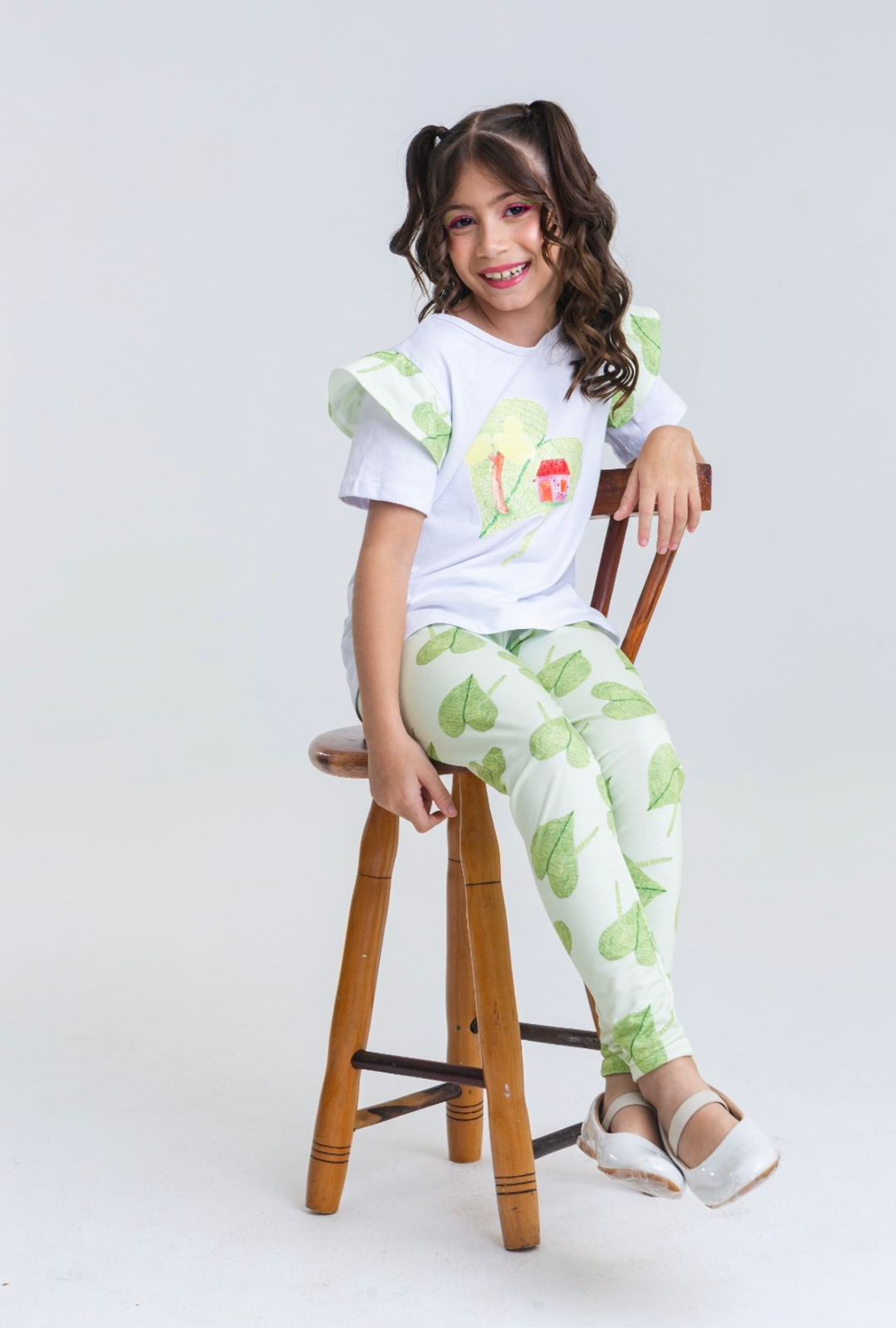 Conjunto Infantil Legging + Blusa 100% Algodão Casinha | Lá Colorê