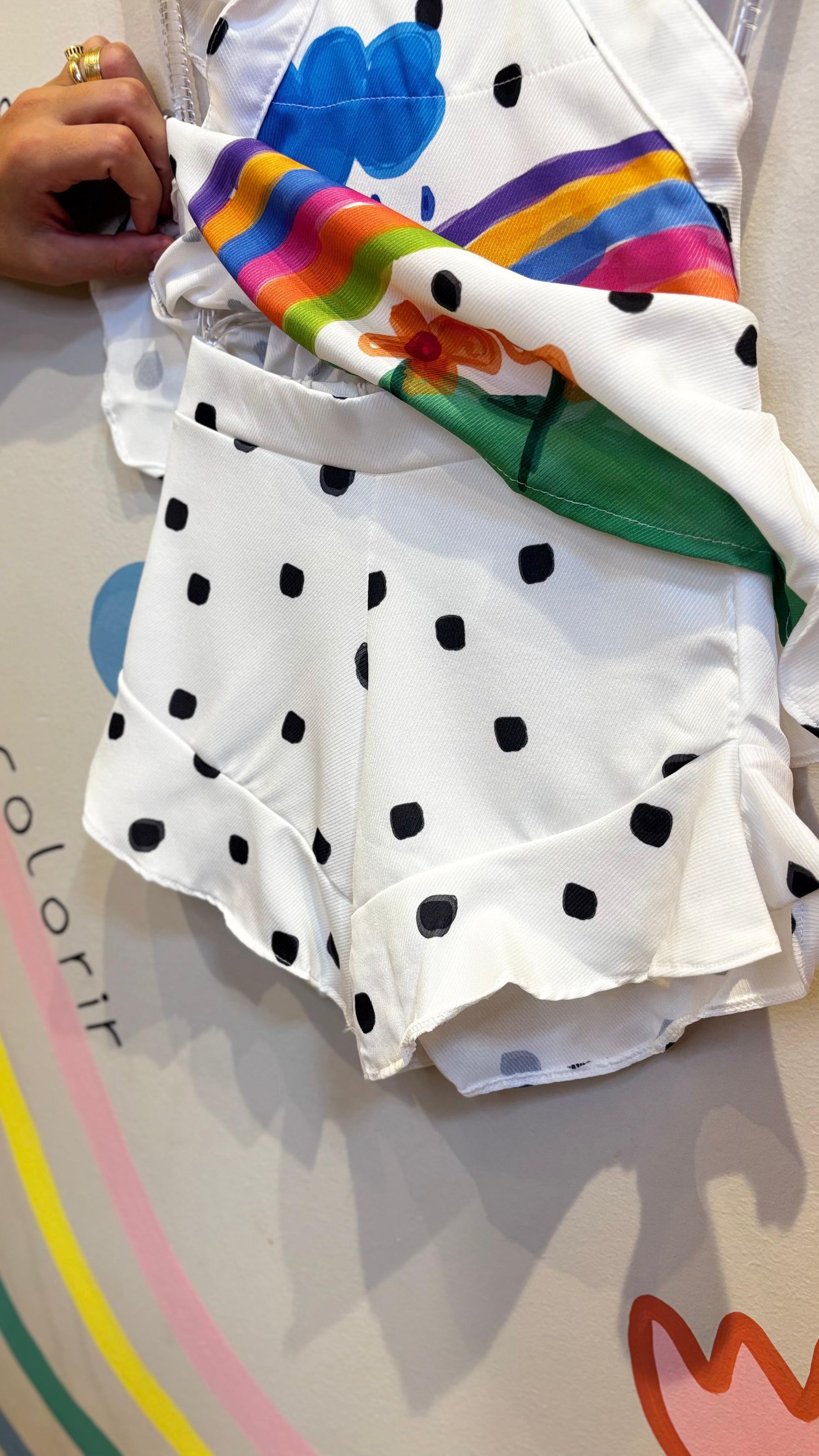 Conjunto Infantil Estampa Arco-Íris Brincante | Lá Colorê