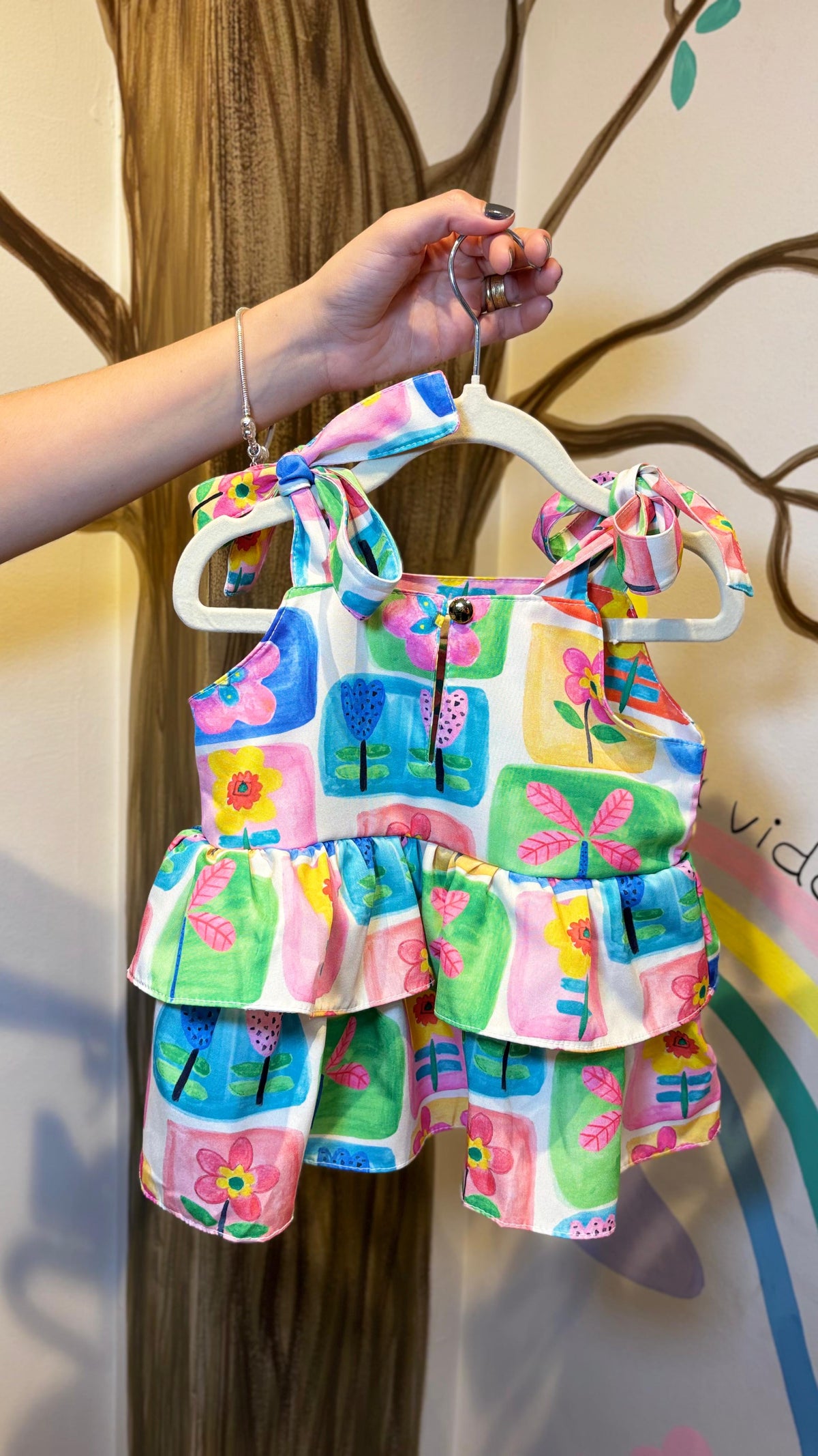 Conjunto Infantil Estampa Pintura de Flores | Lá Colorê