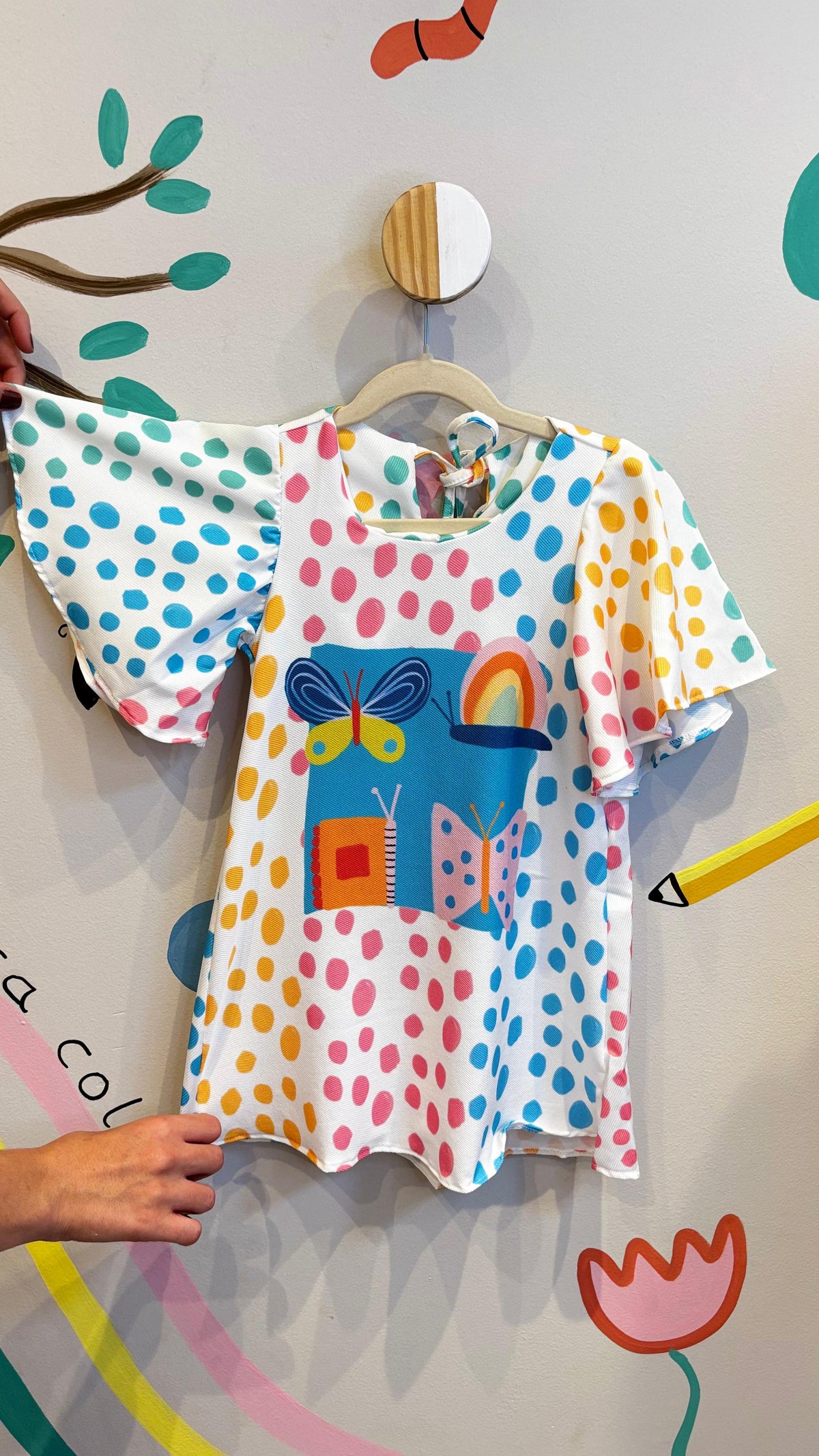 Vestido Infantil Estampa Borboleta Encantada | Lá Colorê
