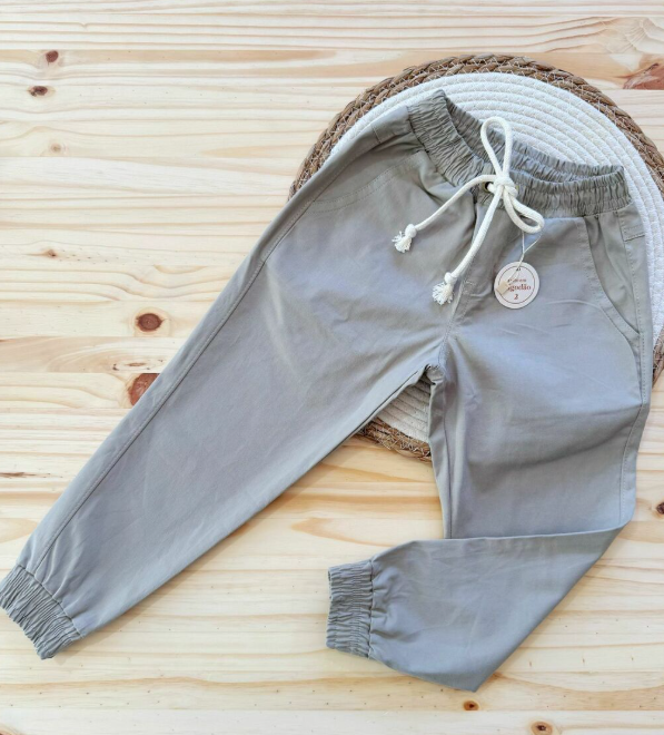 Calça Jogger Sarja Infantil em Algodão | Lá Colorê