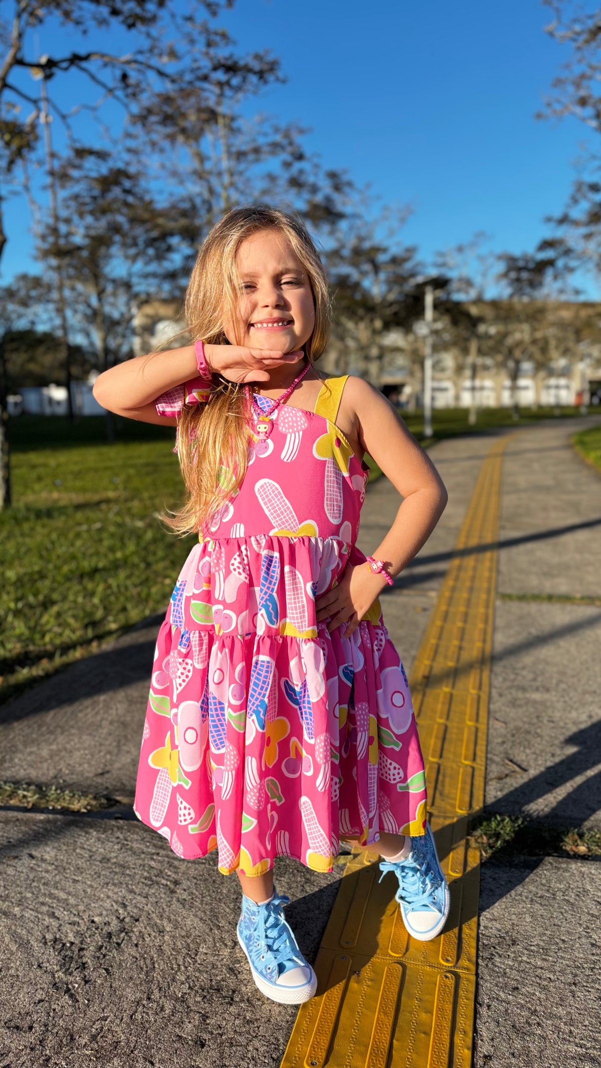 Vestido Infantil Jardim Alegre | Lá Colorê