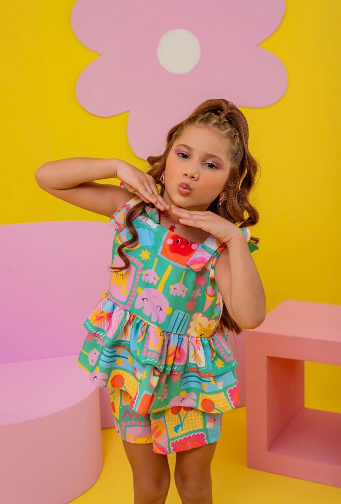 Conjunto Infantil Estampa Dia Radiante | Lá Colorê