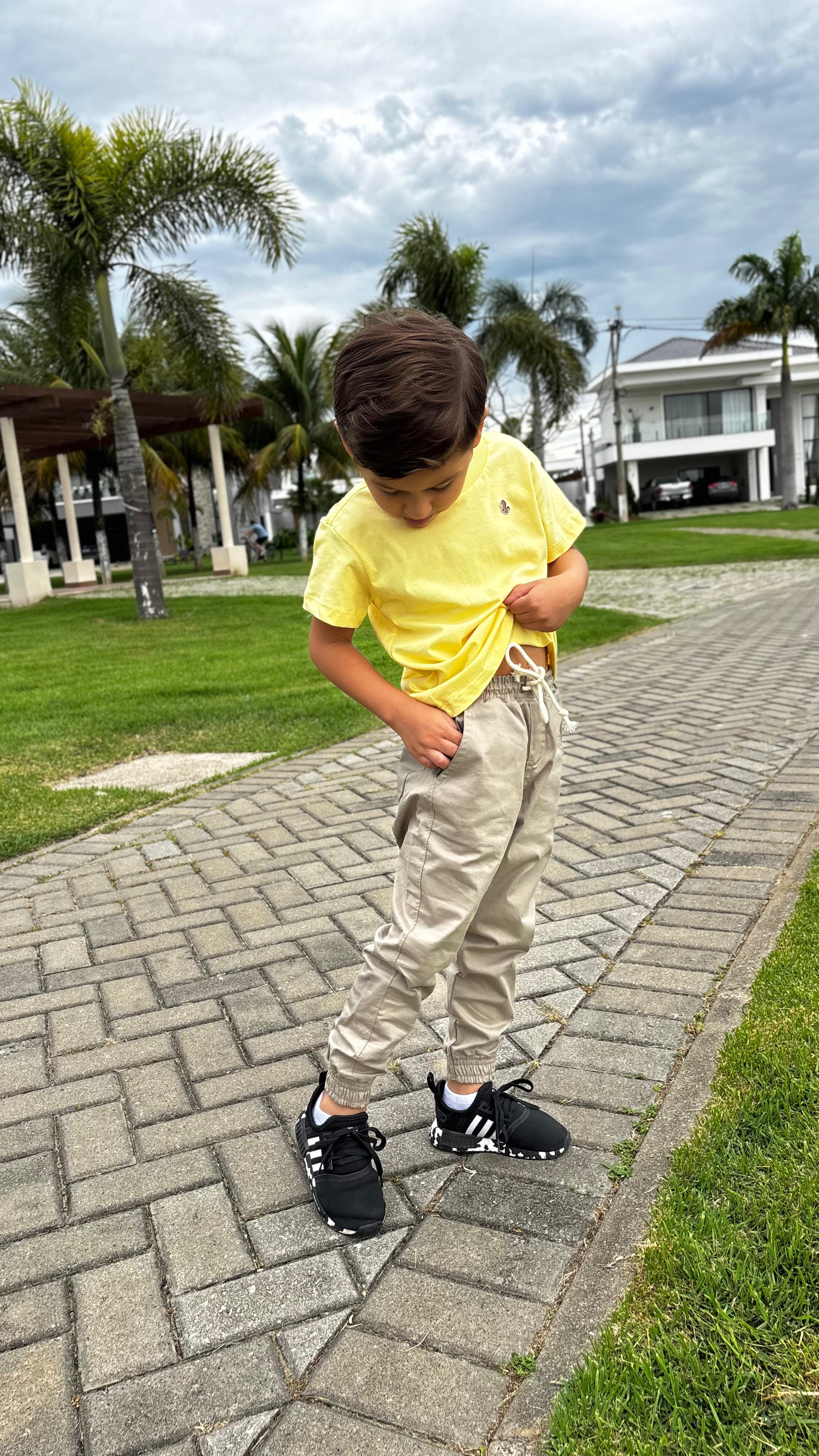 Calça Jogger Sarja Infantil em Algodão | Lá Colorê