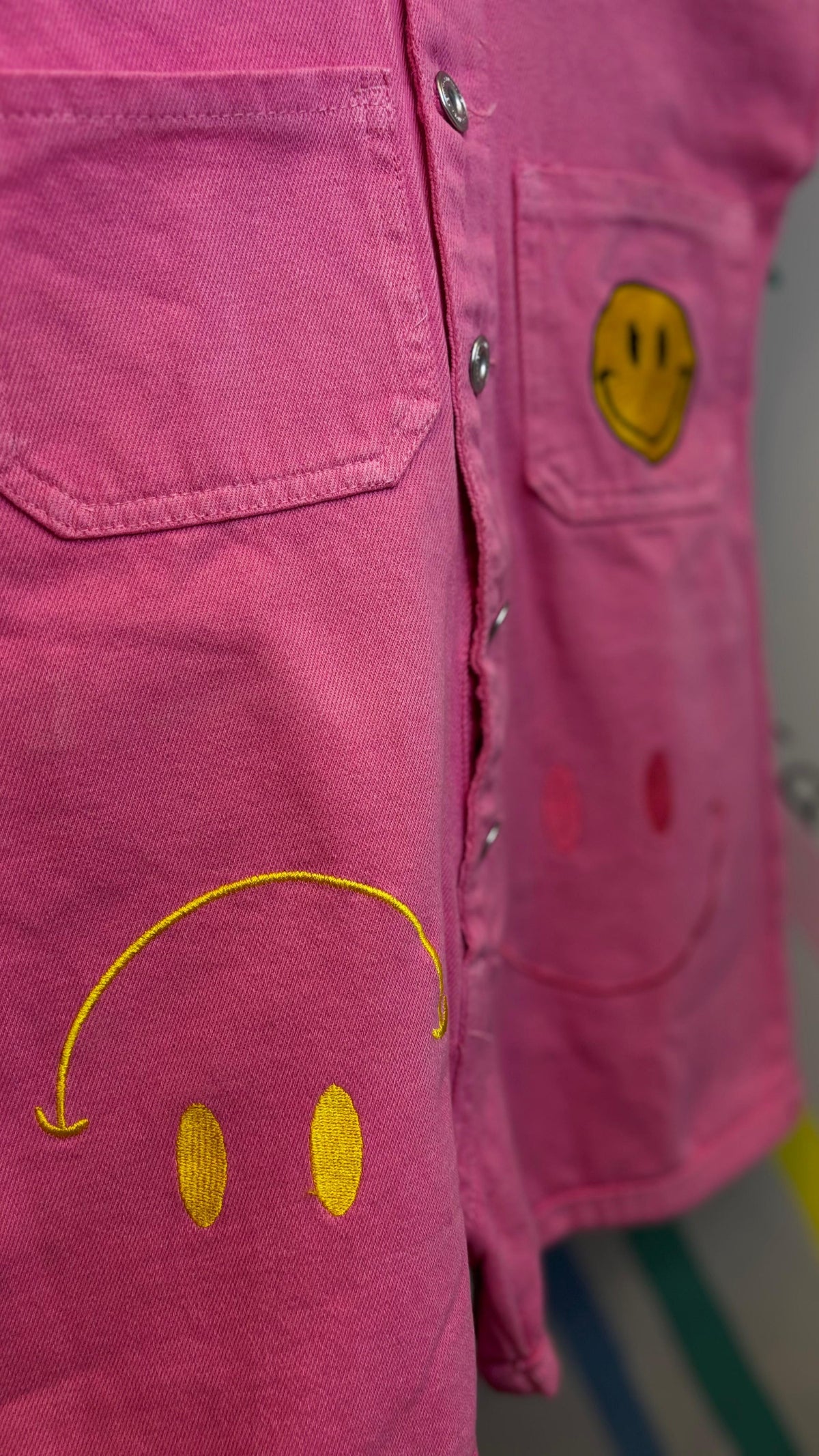 Macaquinho Infantil Smile Jeans 100% Algodão | Lá Colorê