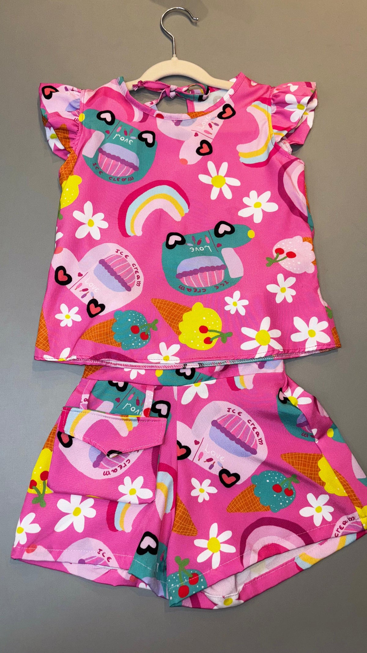 Conjunto Infantil Feminino Doce Encantado Rosa | Lá Colorê