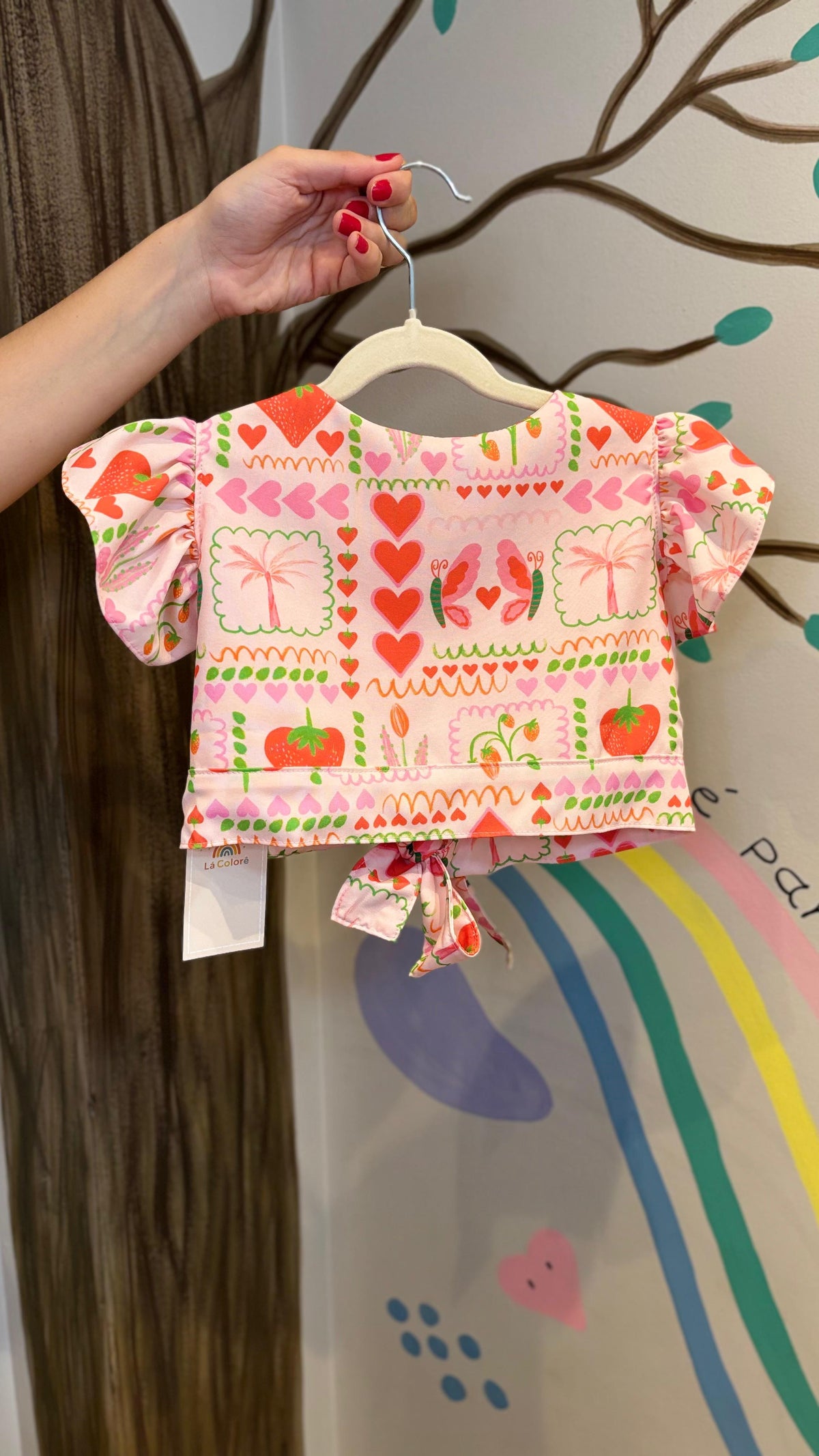 Conjunto Luxo Infantil Estampa Moranguinho | Lá Colorê