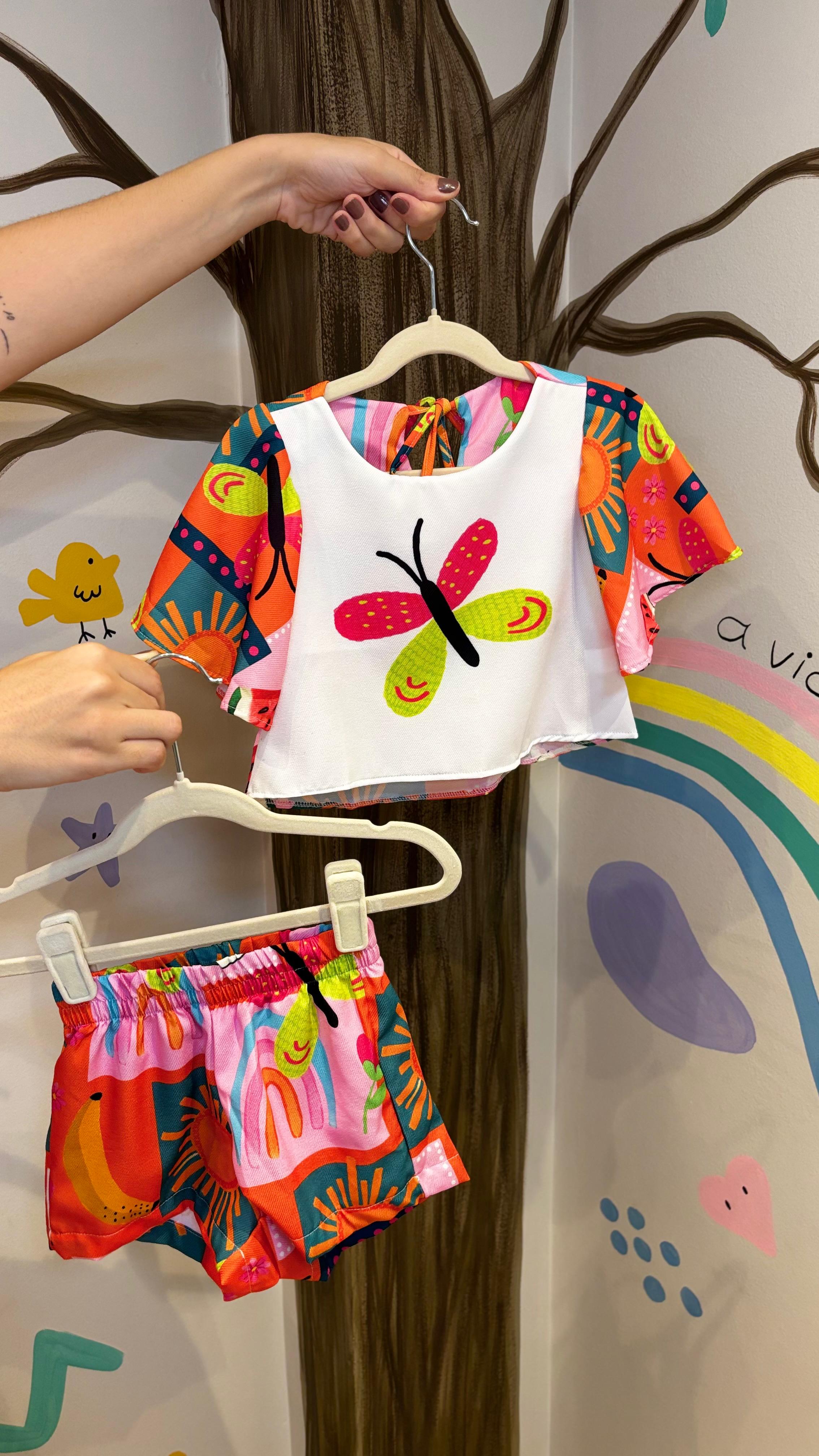 Conjunto Infantil Estampa Summer | Lá Colorê
