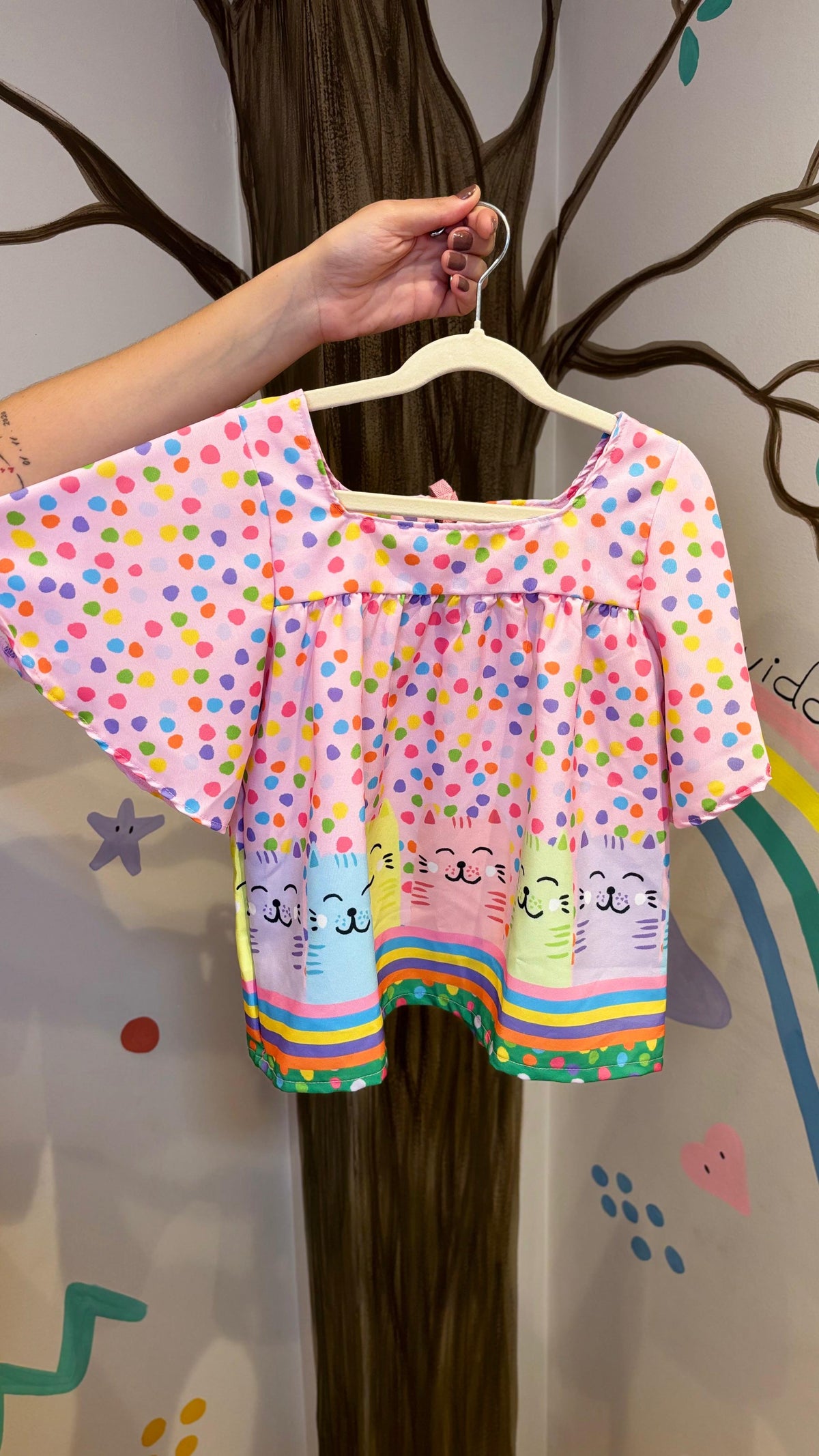 Conjunto Infantil Estampa Gatinhos | Lá Colorê