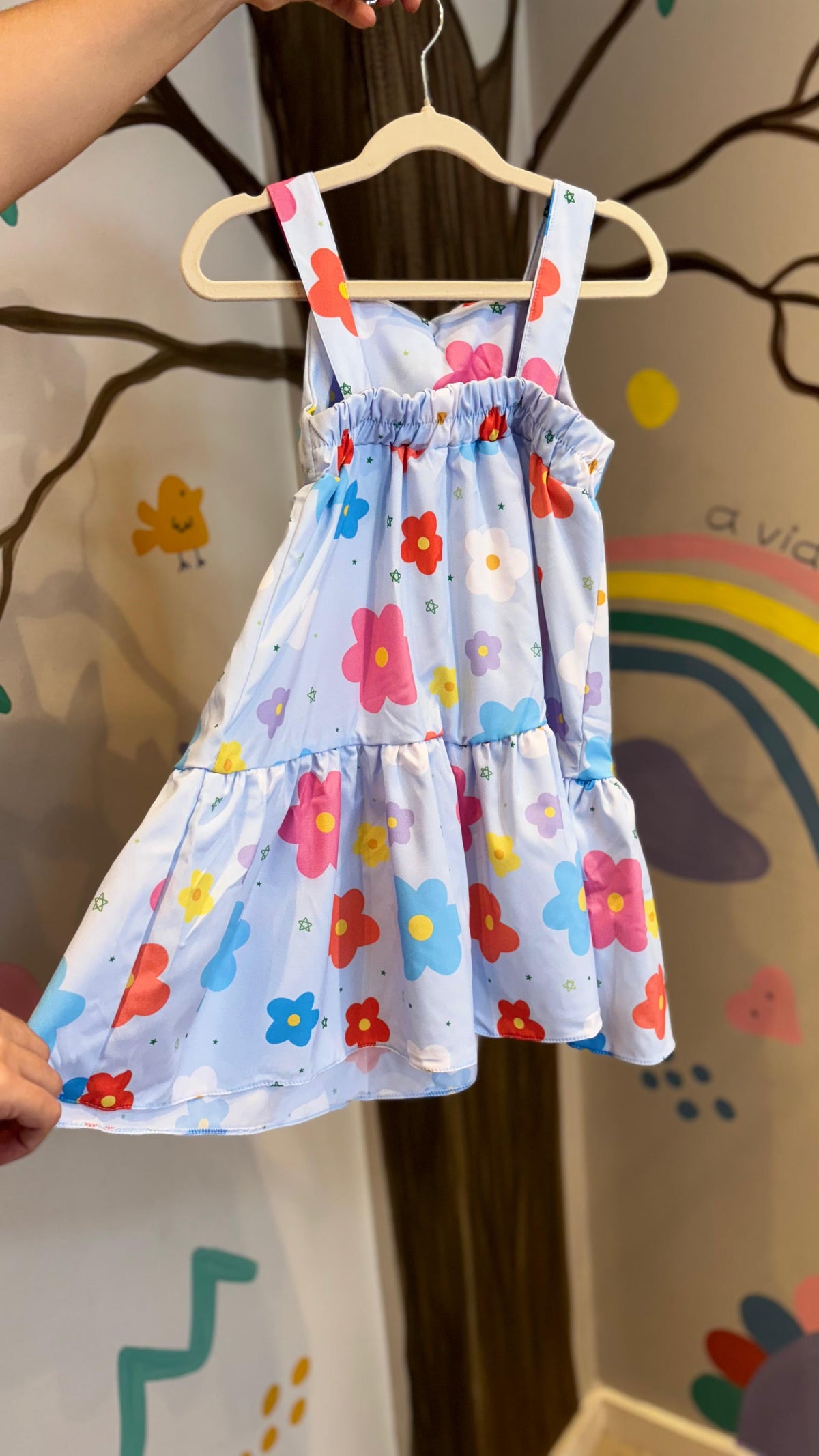 Vestido Infantil Laço Azul | Lá Colorê