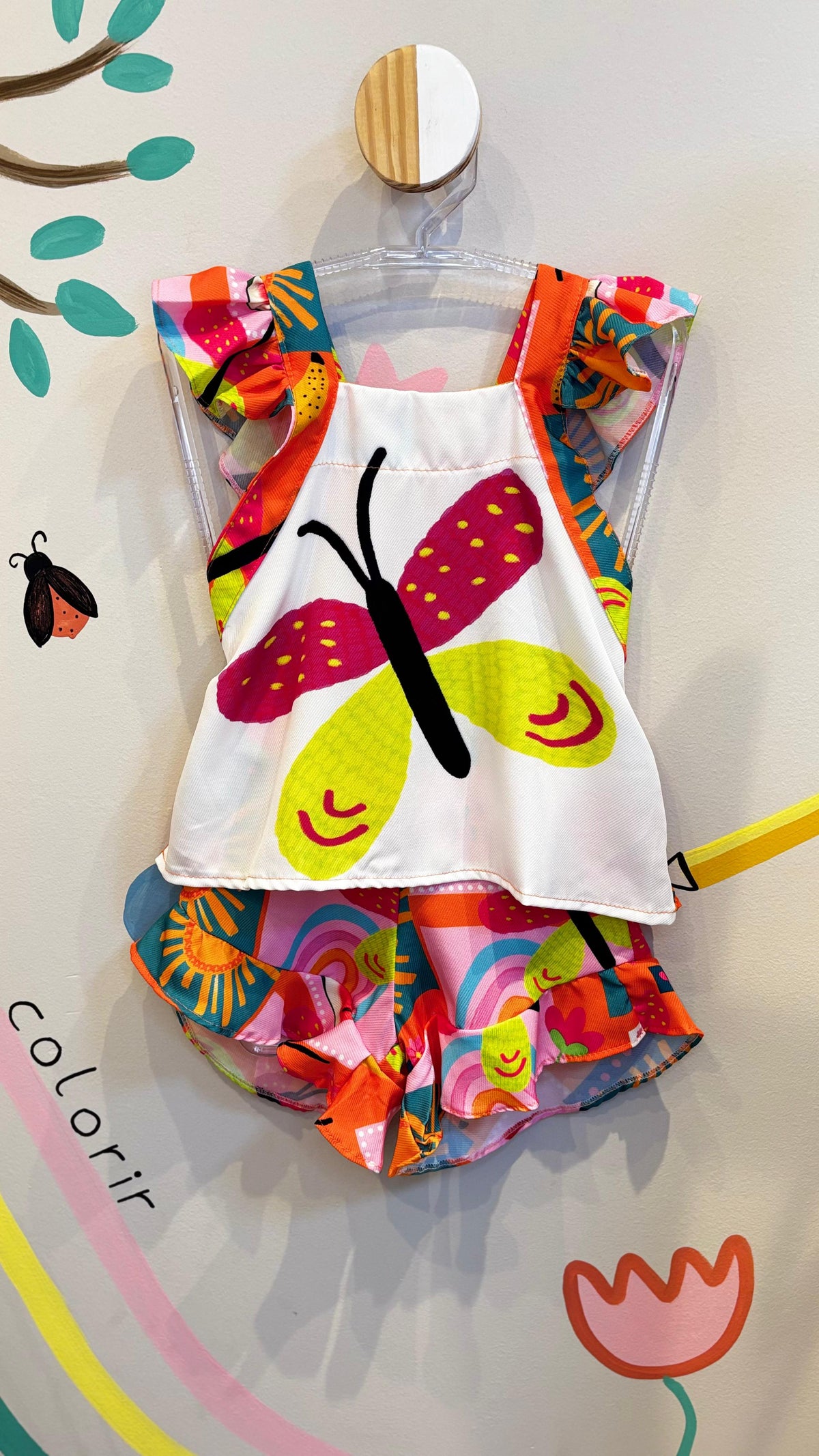 Conjunto Infantil Estampa Summer Alça Babado | Lá Colorê