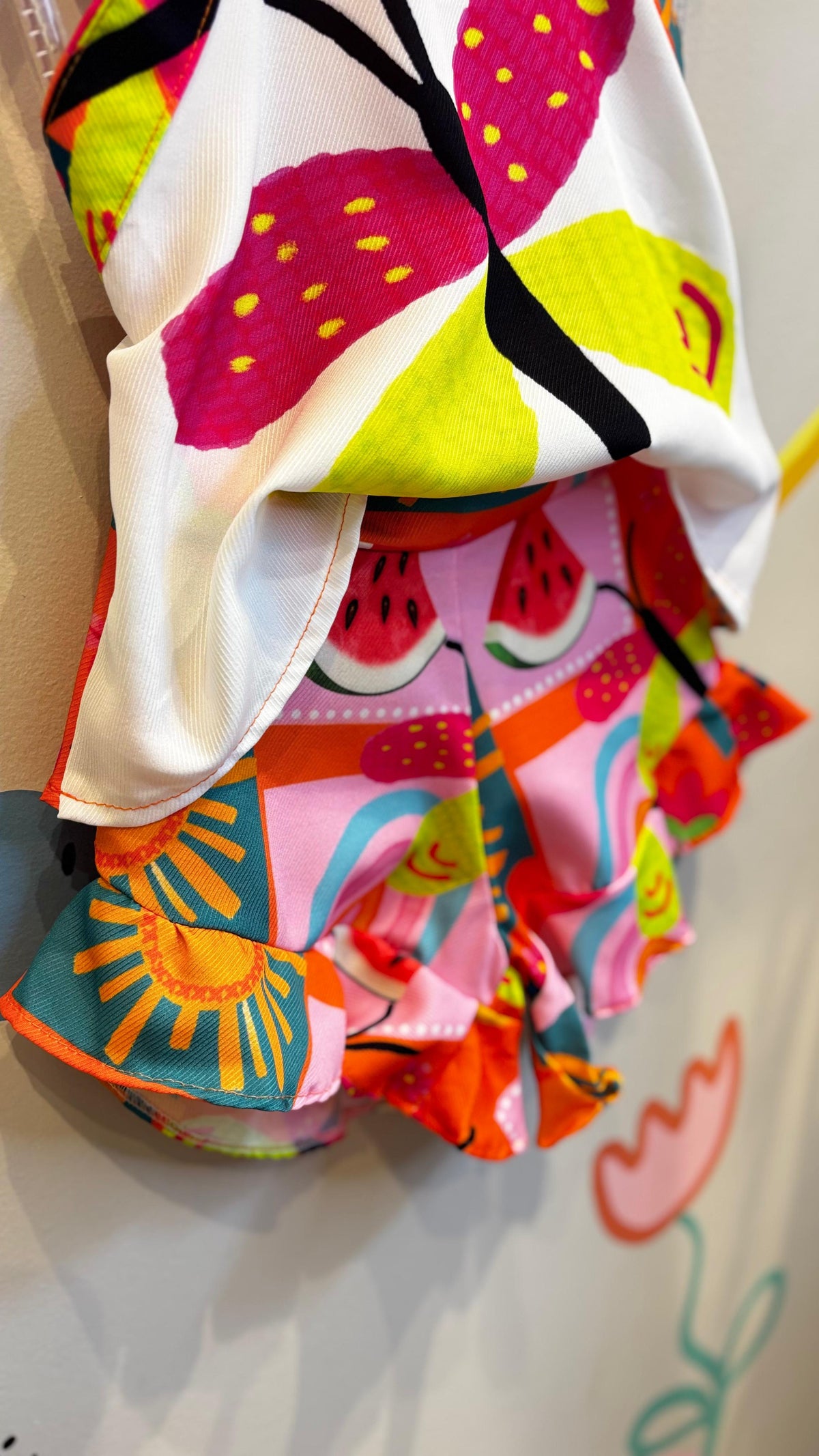 Conjunto Infantil Estampa Summer Alça Babado | Lá Colorê
