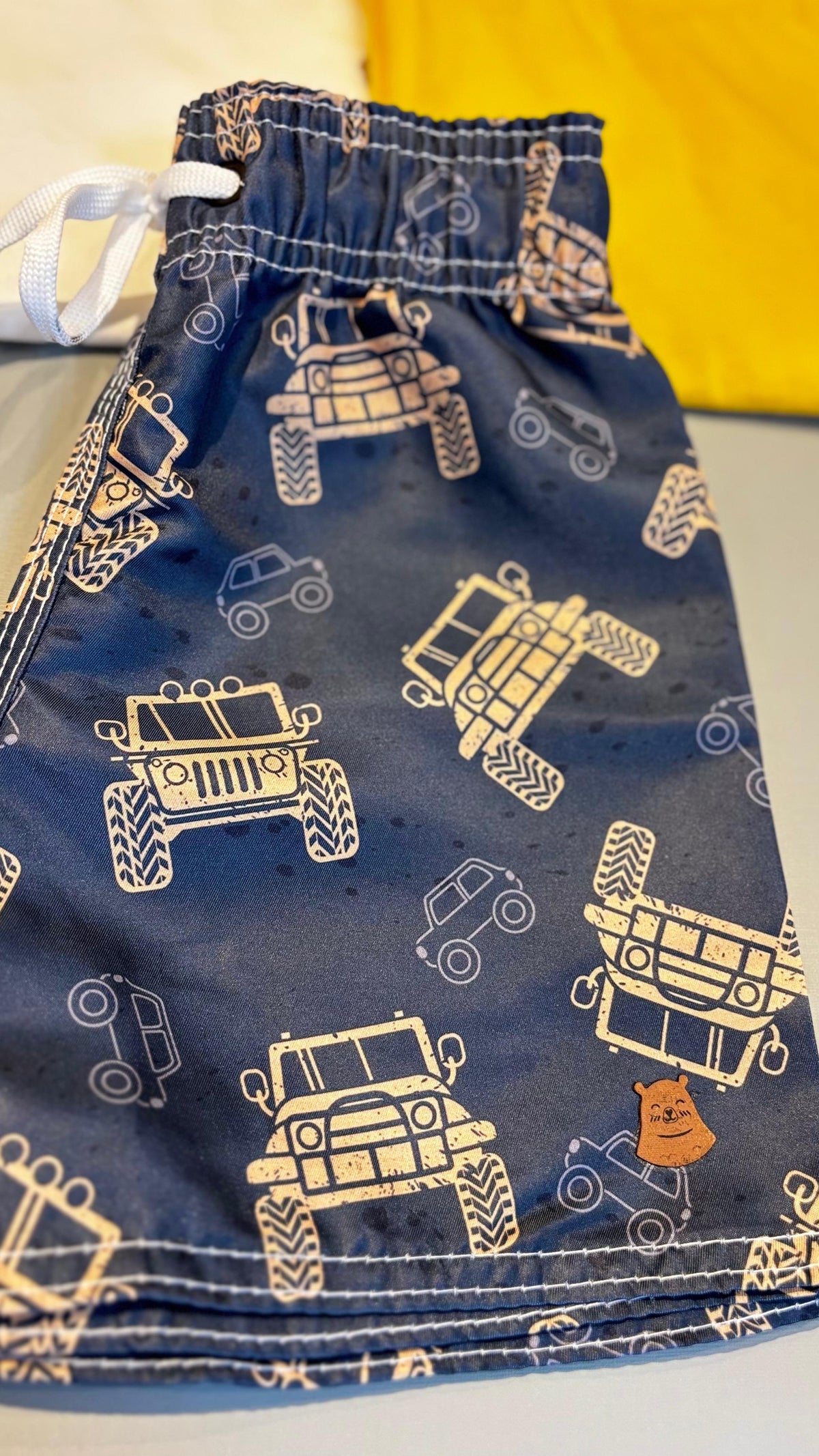Short Tactel Infantil Premium Estampa Carro Jeep| Lá Colorê