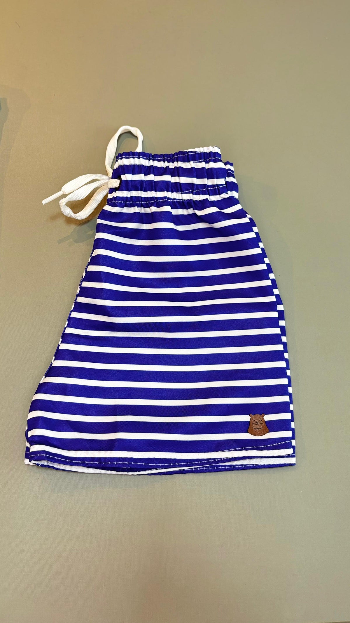Short Tactel Infantil Premium Estampa Listra Azul Royal| Lá Colorê