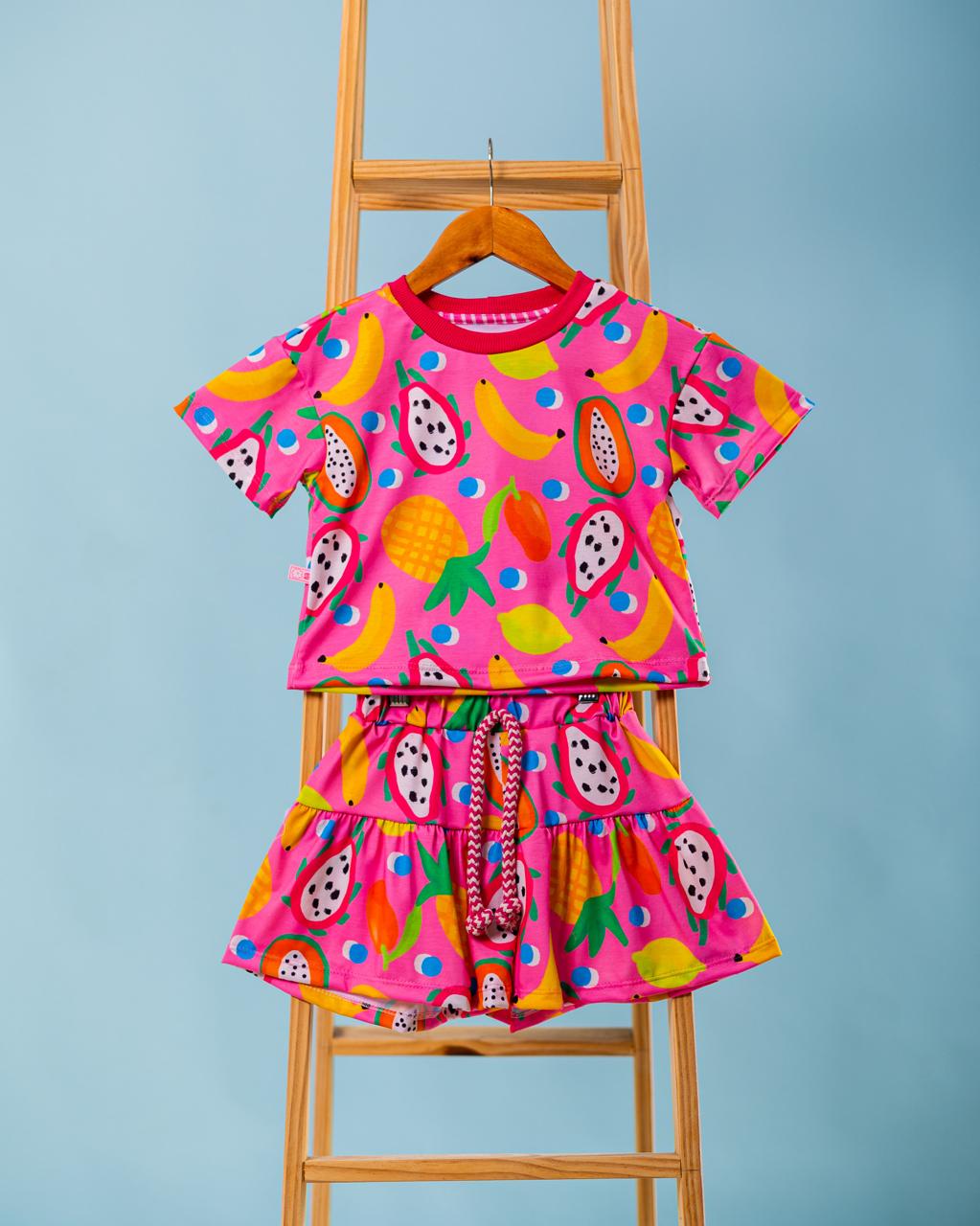 Conjunto Infantil Frutas Divertidas | Lá Colorê