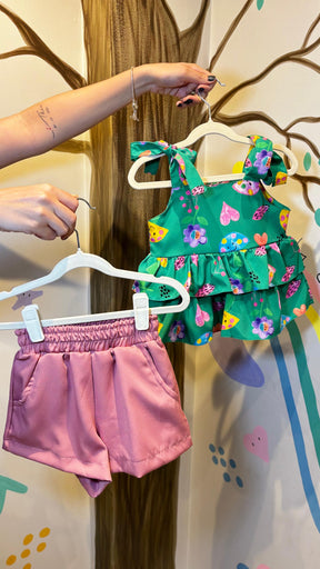Conjunto Infantil Estampa Cogumelos | Lá Colorê