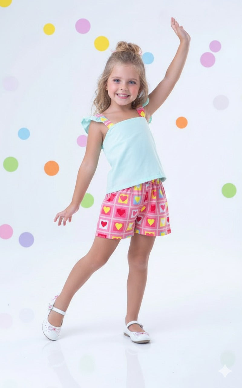 Conjunto Infantil Elisa Tricoline | Lá Colorê