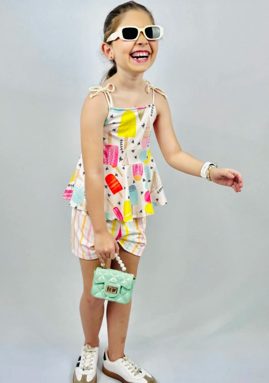 Conjunto Infantil Estampa Picolé | Lá Colorê