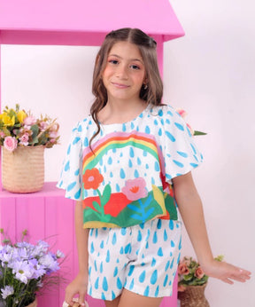 Conjunto Infantil Gotas de Arco-Íris | Lá Colorê