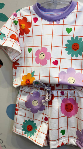 Conjunto Infantil Estampa Florzinhas Confort | Lá Colorê