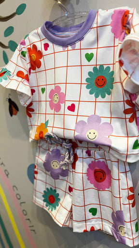 Conjunto Infantil Estampa Florzinhas Confort | Lá Colorê