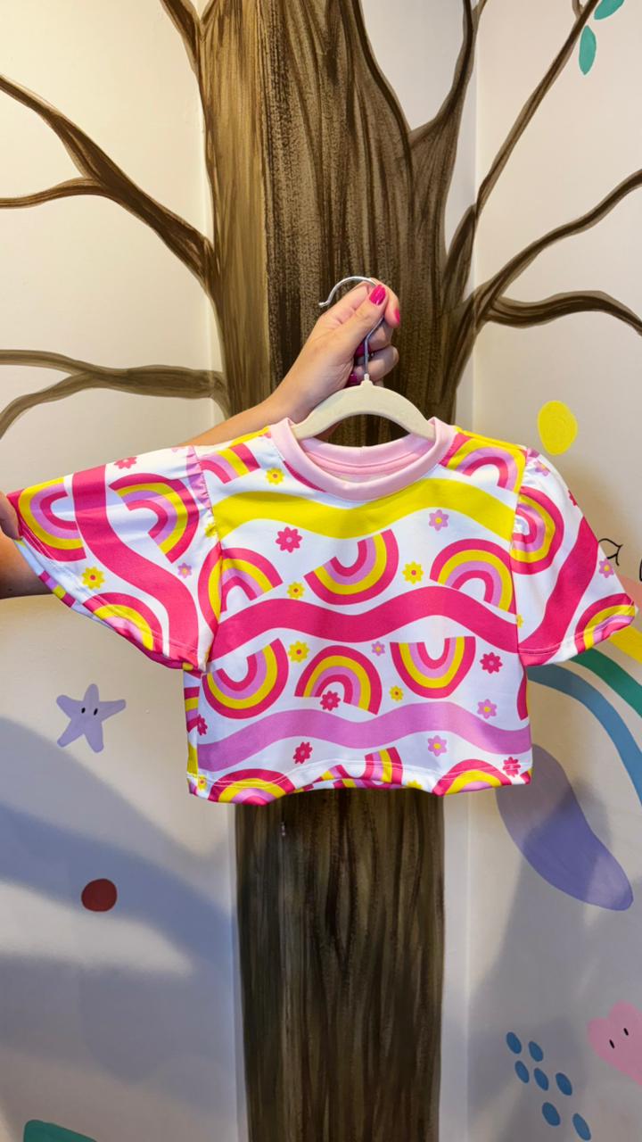 Conjunto Infantil Estampa Rainbow Colorê | Lá Colorê