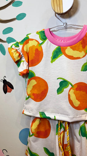 Conjunto Infantil Estampa Laranjitas | Lá Colorê