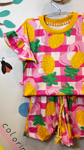Conjunto Infantil Estampa Doce Abacaxi | Lá Colorê