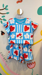 Conjunto Infantil Estampa Coração Mágico | Lá Colorê