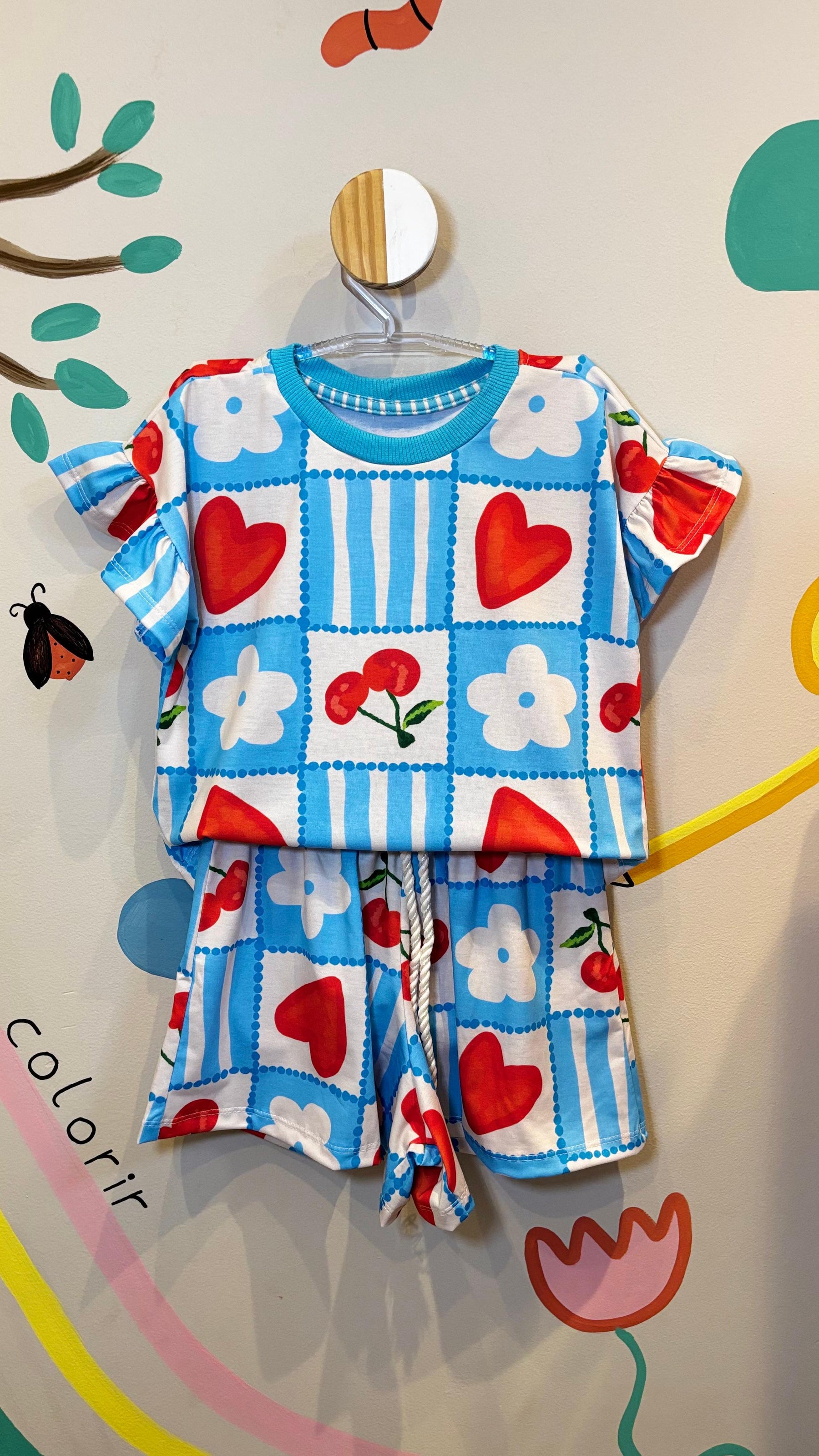 Conjunto Infantil Estampa Coração Mágico | Lá Colorê