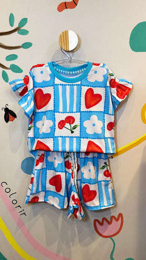 Conjunto Infantil Estampa Coração Mágico | Lá Colorê