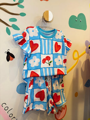 Conjunto Infantil Estampa Coração Mágico | Lá Colorê